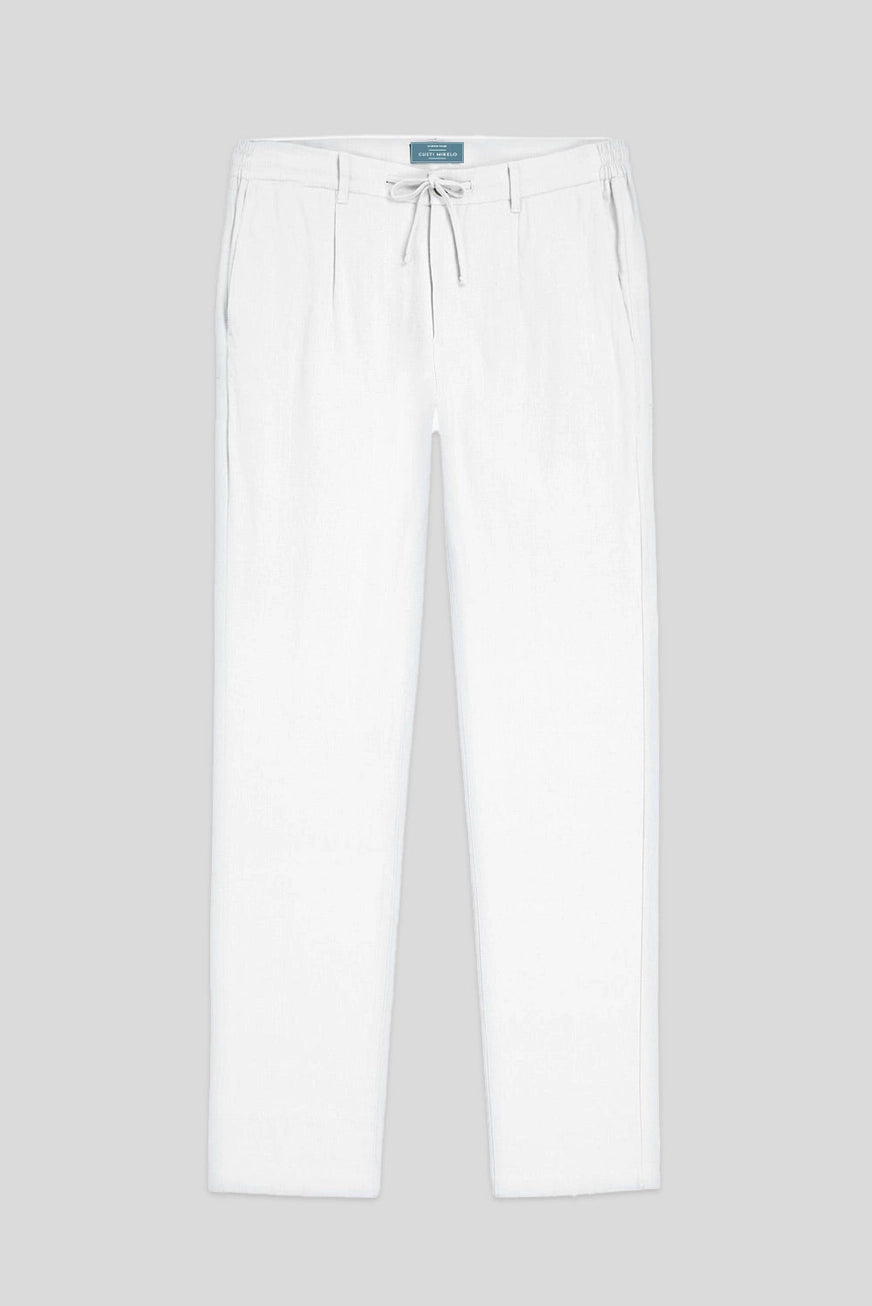 Beige Linen Trousers