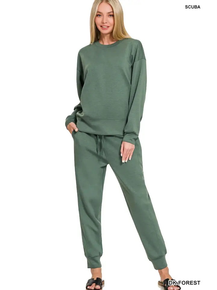 Scuba Crewneck Pullover & Joggers 2 Pc Set
