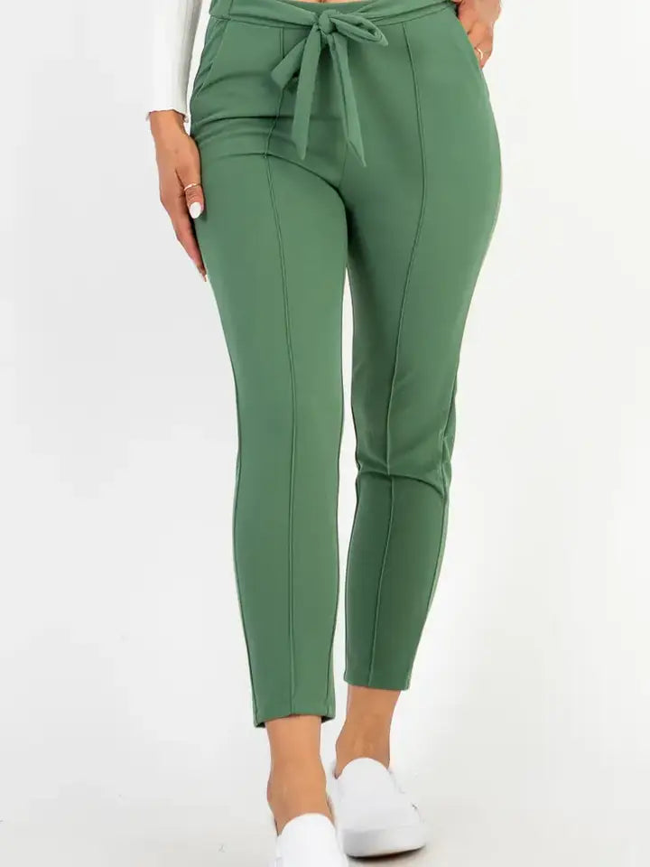 Knit Tie Front Pants