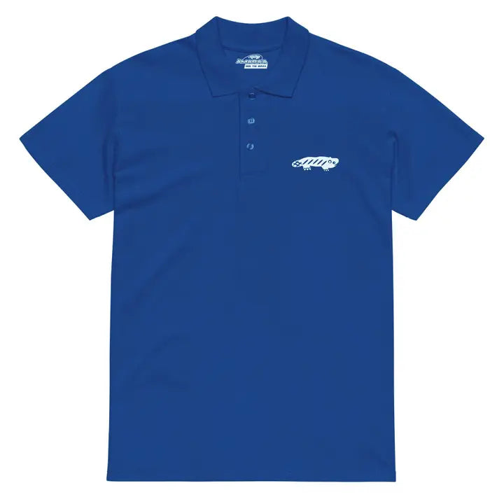 Polo White-R. Blue