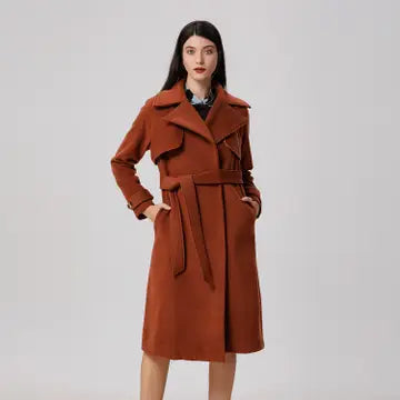 Wool Coat with Wide Shutters
