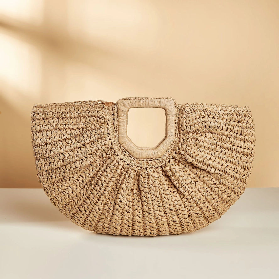 Straw Woven Vacation Beach Retro Casual Handbag