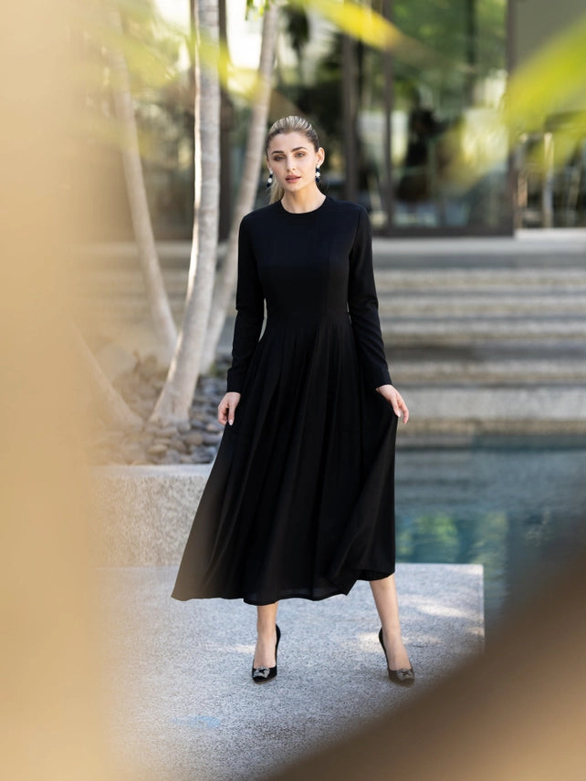 Pleated Skirt Dress