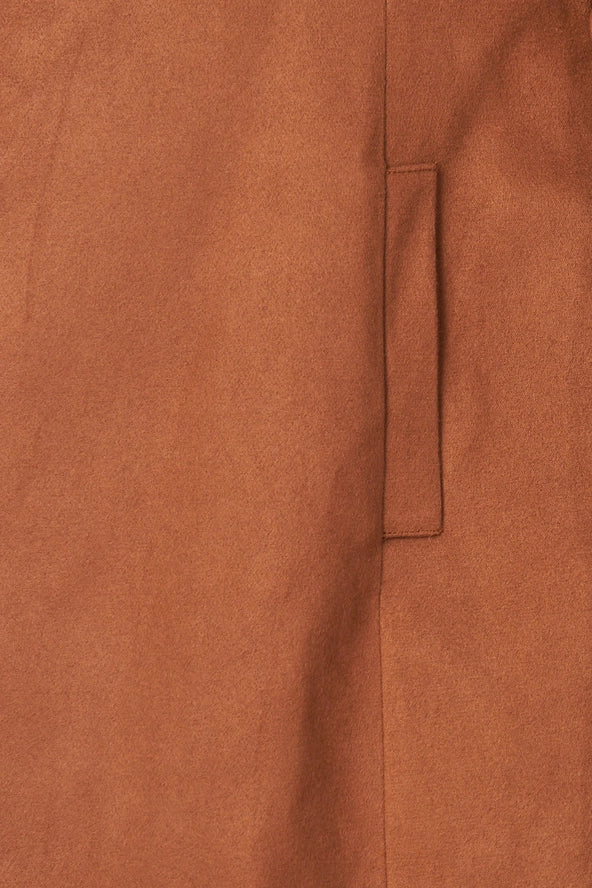 Alvina Faux Wool Belted Wrap Knee Length Coat