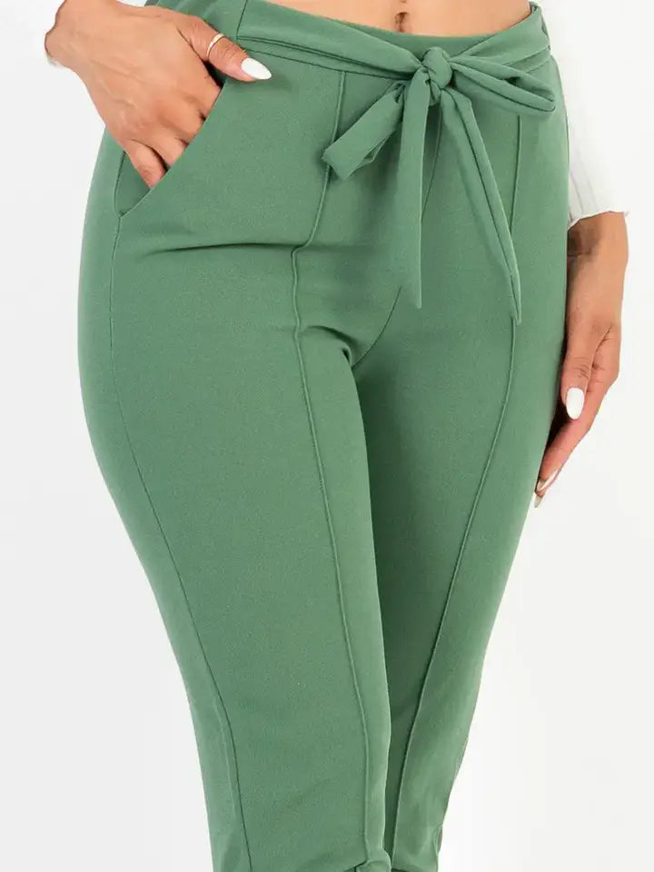 Knit Tie Front Pants