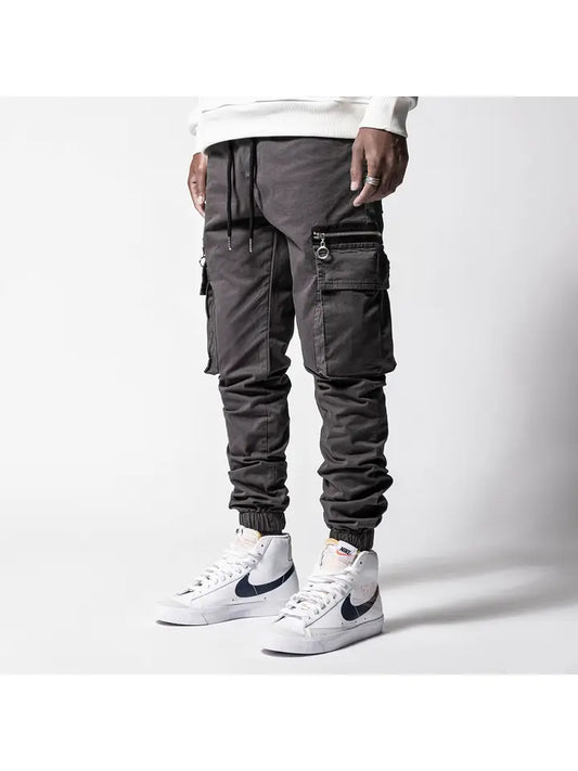 Grey Cargo Slim Fit Pants