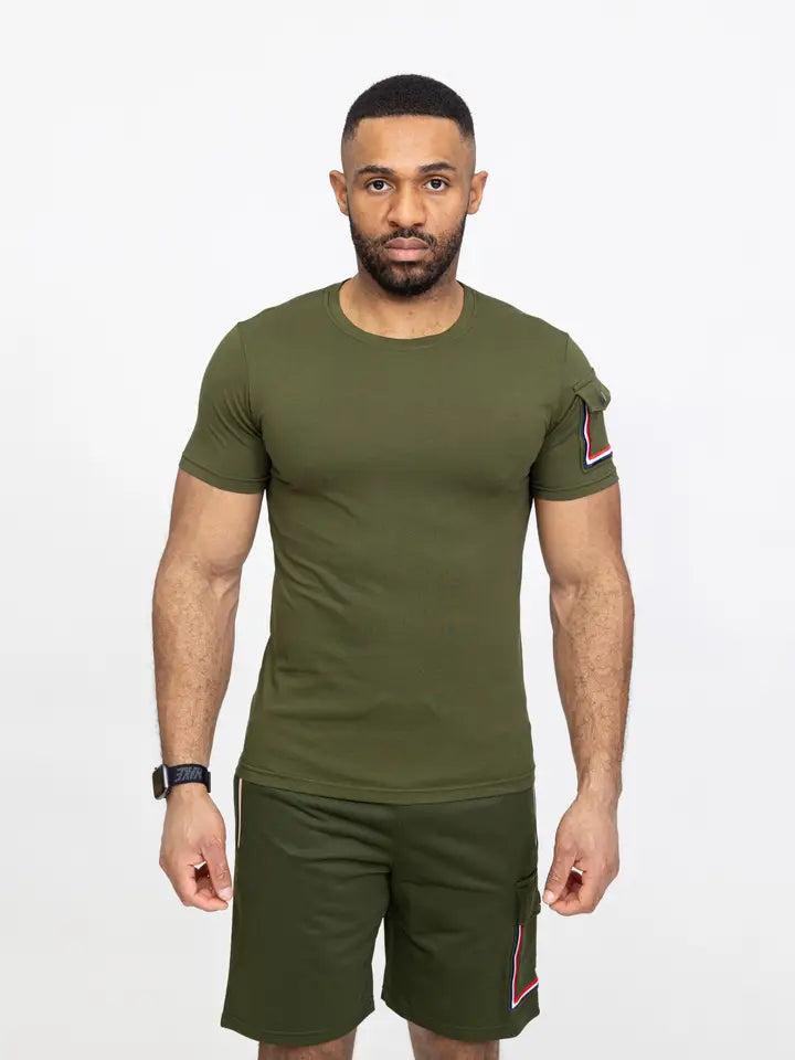 T-Shirt + Shorts Set with Pocket