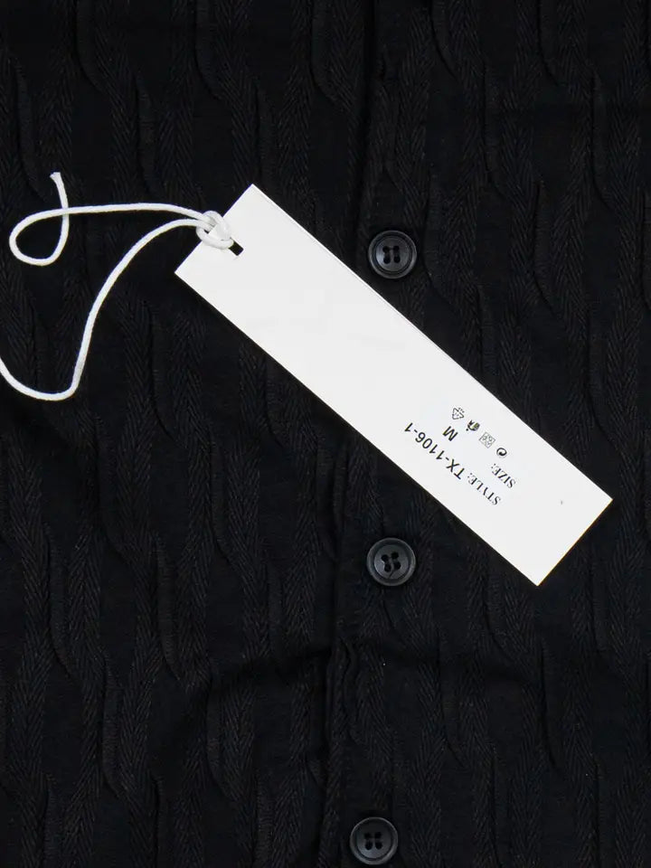 Textured Fabric Shirt and Shorts Set