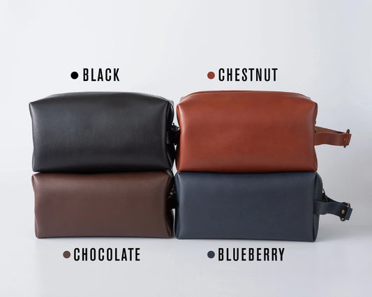 Vegan Leather Dopp Kit | Toiletry Bag For Men