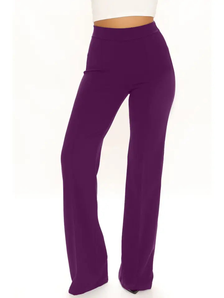 Ponte Knit Straight Leg Pants