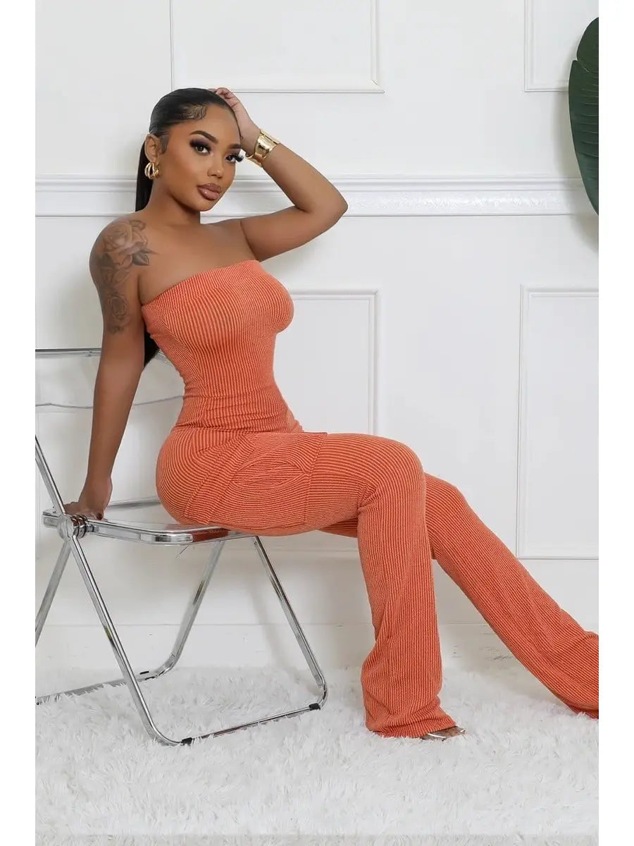 Pocket Detail Tube Jumpsuit