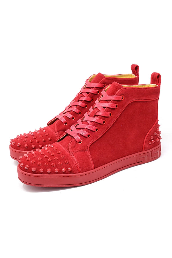 Men Spike Design Luxury Suede High-Top Sneaker