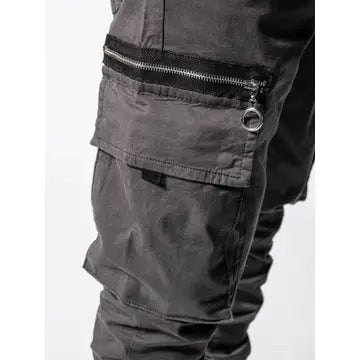 Grey Cargo Slim Fit Pants
