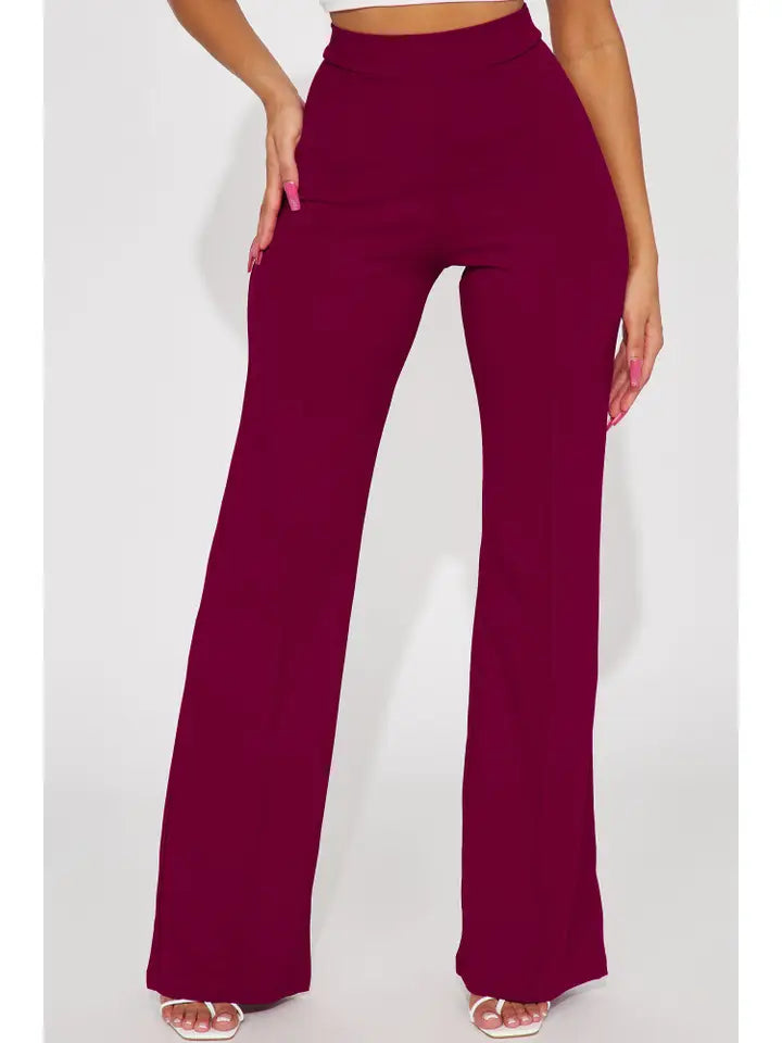 Ponte Knit Straight Leg Pants