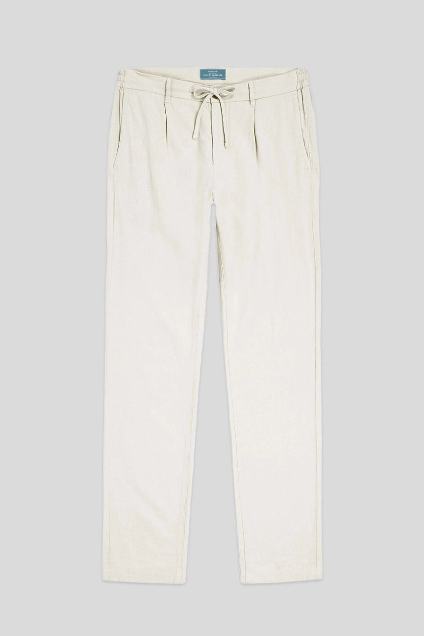 Beige Linen Trousers