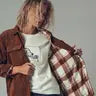 Plaid Lined Corduroy Flannel Shacket