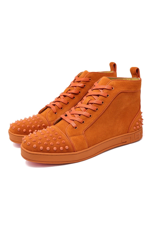 Men Spike Design Luxury Suede High-Top Sneaker