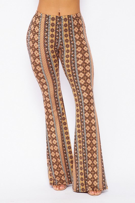 PRINTED FLARE PANTS