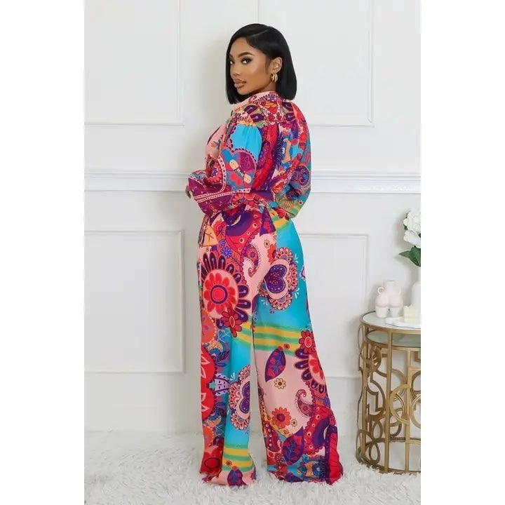 2pc Set with Elegance Enhanced Shirt and Pants