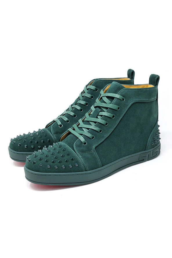 Men Spike Design Luxury Suede High-Top Sneaker