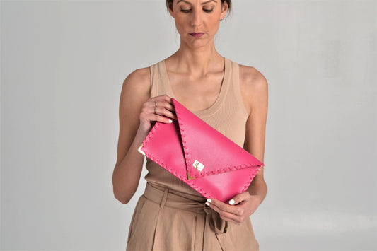 Symmetria Leather Clutch