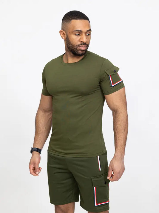 T-Shirt + Shorts Set with Pocket