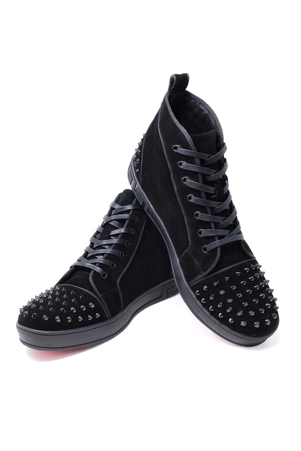 Men Spike Design Luxury Suede High-Top Sneaker