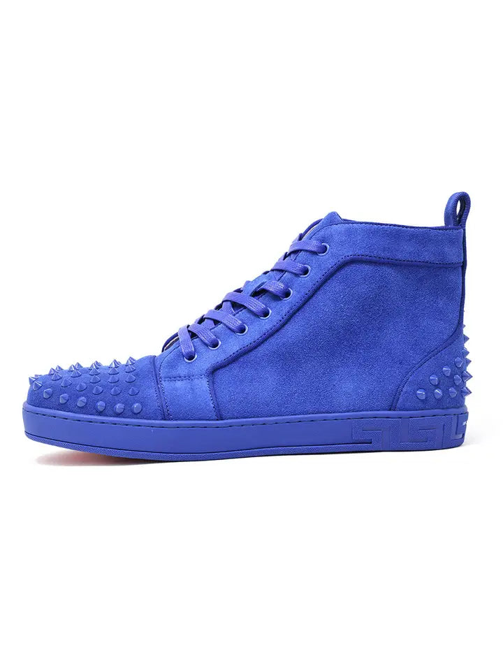 Men Spike Design Luxury Suede High-Top Sneaker