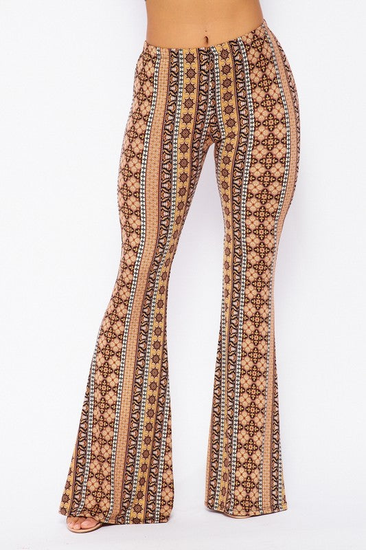 PRINTED FLARE PANTS