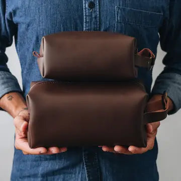Vegan Leather Dopp Kit | Toiletry Bag For Men