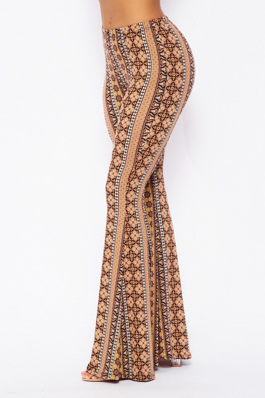 PRINTED FLARE PANTS