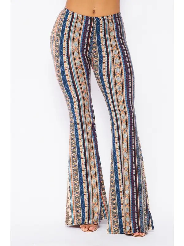 PRINTED FLARE PANTS