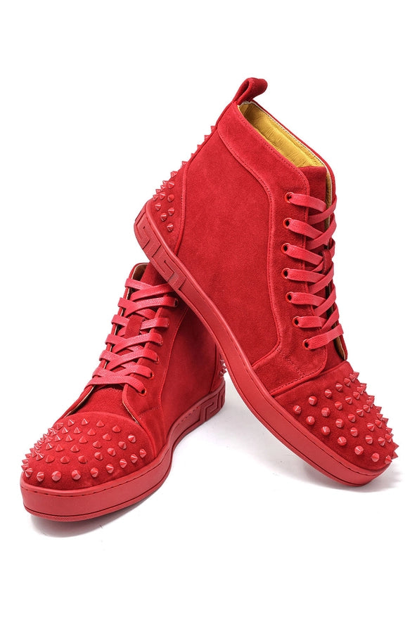 Men Spike Design Luxury Suede High-Top Sneaker
