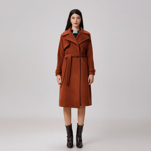 Wool Coat with Wide Shutters