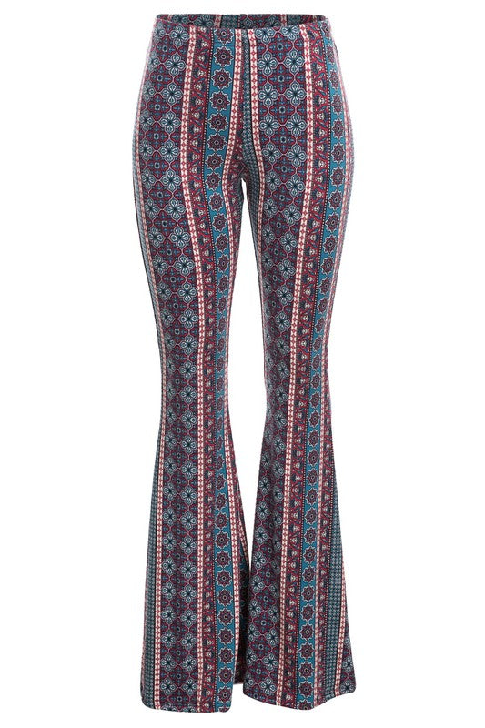 PRINTED FLARE PANTS