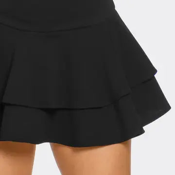 Layered Ruffle Mini Skirt Skort
