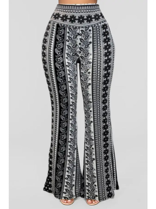 PRINTED FLARE PANTS