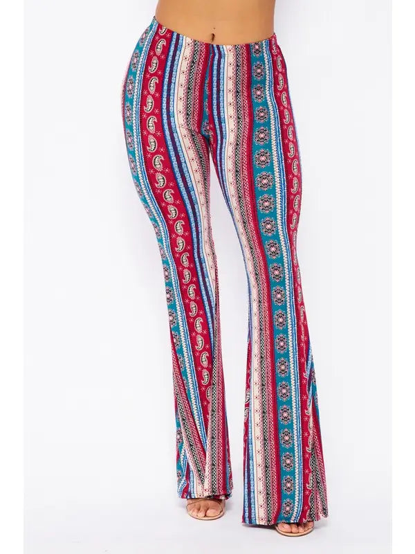 PRINTED FLARE PANTS