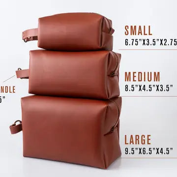 Vegan Leather Dopp Kit | Toiletry Bag For Men