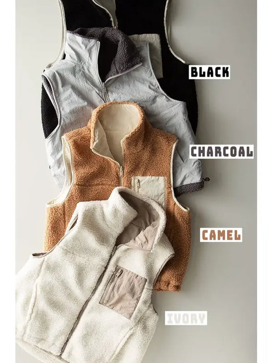 Dual Fleece Zipper Vest